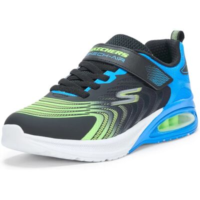 Skechers Kinder Microspec Max Advance - Schwarz/Blau/Limette Freizeitschuhe UK 10.5 Skechers Kinder Microspec Max Advance - Schwarz/Blau/Limette Freizeitschuhe UK 10.5