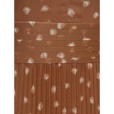 Adrianna Papell Mink/Ivory Floral Pleat Dress - Dress Adrianna Papell Mink/Ivory Floral Pleat Dress - Dress