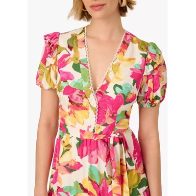 Adrianna Papell - Floral Mini Dress - Pink/Multi - dress - Publicité Adrianna Papell - Floral Mini Dress - Pink/Multi - dress - Publicité
