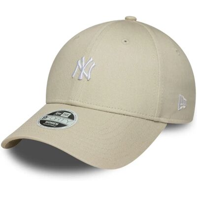 New Era Dame 9FORTY New York Yankees Baseball Cap - Lys Beige OSFM New Era Dame 9FORTY New York Yankees Baseball Cap - Lys Beige OSFM