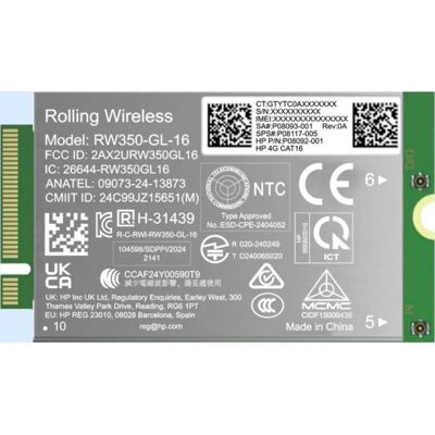 HP B8BD2AA 4G LTE-Avancé Pro Cat16 WWAN - Carte d'interface WWAN HP B8BD2AA 4G LTE-Avancé Pro Cat16 WWAN - Carte d'interface WWAN