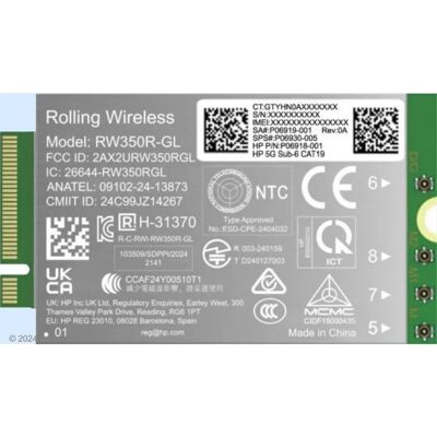 HP B8BD4AA 5G Sub-6 WWAN Adapter - Mobile Broadband Module HP B8BD4AA 5G Sub-6 WWAN Adapter - Mobile Broadband Module