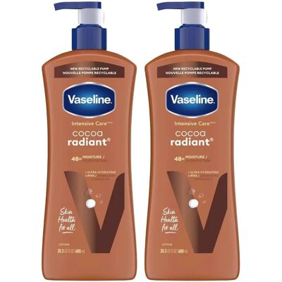 Vaseline Soins Intensifs Lait Corporel Éclat de Cacao - Publicité Vaseline Soins Intensifs Lait Corporel Éclat de Cacao - Publicité