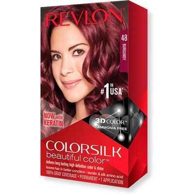 Revlon Burgundy Hårfärg - Utan Ammoniak, UV-Skydd, 100% Grå Hår - Hårfärgsset Revlon Burgundy Hårfärg - Utan Ammoniak, UV-Skydd, 100% Grå Hår - Hårfärgsset
