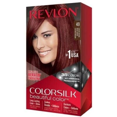 Revlon ColorSilk Auburn Brown Hair Dye - Hair Colour, 1 Application Revlon ColorSilk Auburn Brown Hair Dye - Hair Colour, 1 Application