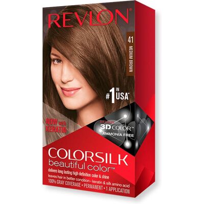 Revlon ColorSilk Medium Brown - Hair Color - Natural & Long Lasting Revlon ColorSilk Medium Brown - Hair Color - Natural & Long Lasting