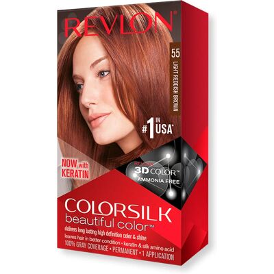 Revlon Hellrotbraune Haarfarbe - Dauerhaft, Ohne Ammoniak, 55 Revlon Hellrotbraune Haarfarbe - Dauerhaft, Ohne Ammoniak, 55