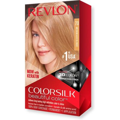 Coloración rubio ceniza medio de Revlon - Tinte para cabello Coloración rubio ceniza medio de Revlon - Tinte para cabello
