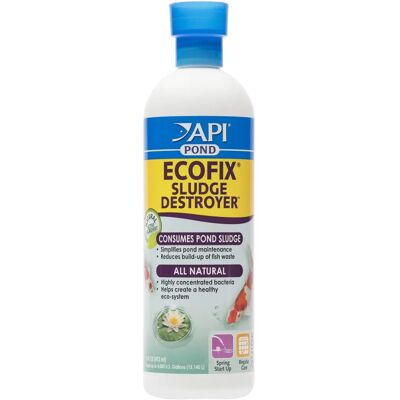 API Pond Ecofix Sludge Destroyer - Pond Water Clarifier - 16 oz - Treats 4000 Gallons API Pond Ecofix Sludge Destroyer - Pond Water Clarifier - 16 oz - Treats 4000 Gallons