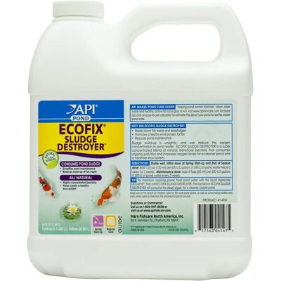 API Allied Precision Pond Ecofix Sludge Destroyer - Pond Water Clarifier, 64 oz API Allied Precision Pond Ecofix Sludge Destroyer - Pond Water Clarifier, 64 oz