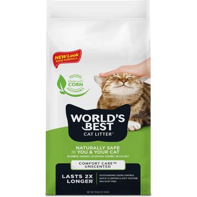 World's Best Cat Litter 28lb - Unscented, Lightweight, Odour Control World's Best Cat Litter 28lb - Unscented, Lightweight, Odour Control