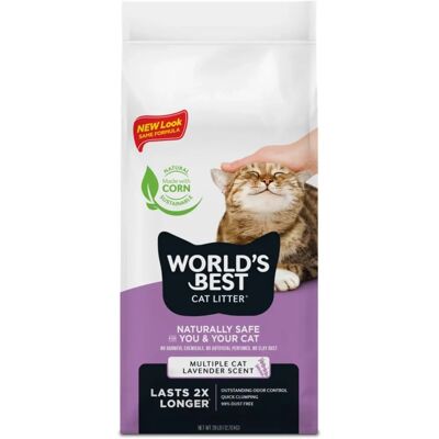 World's Best Cat Litter Lavender 12.7kg - Multi-Cat, Natural, Clumping World's Best Cat Litter Lavender 12.7kg - Multi-Cat, Natural, Clumping