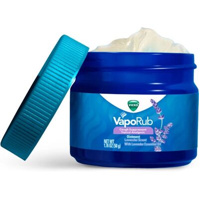Vicks - Vaporub - Lavender - Topical cough suppressant ointment Vicks - Vaporub - Lavender - Topical cough suppressant ointment