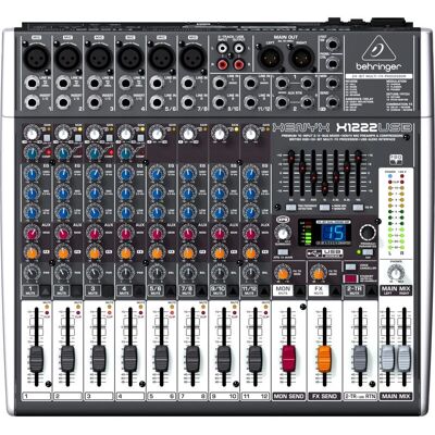 Behringer X1222USB lydmikser - 16 innganger, 2/2-bus, med FX Behringer X1222USB lydmikser - 16 innganger, 2/2-bus, med FX