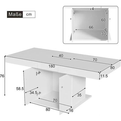DripeX - Extendable table - 180x80x76 - 8p - Dining table DripeX - Extendable table - 180x80x76 - 8p - Dining table