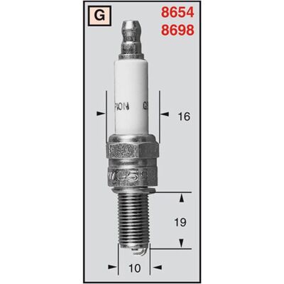 Champion - G54v CCH709 - Aprilia RSV SP 1999-2000 - Spark Plug Champion - G54v CCH709 - Aprilia RSV SP 1999-2000 - Spark Plug