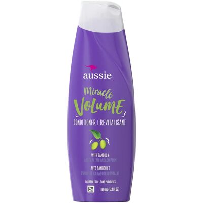 Après-shampoing Miracle Volume d'Aussie - Légère, Prune & Bambou - Publicité Après-shampoing Miracle Volume d'Aussie - Légère, Prune & Bambou - Publicité