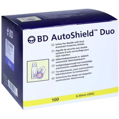 Agua BD AutoShield Duo Aguja de Insulina 8mm Agua BD AutoShield Duo Aguja de Insulina 8mm
