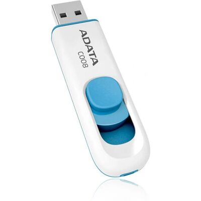 ADATA C008 USB Flash meghajtó - 16 GB - Kék, Fehér ADATA C008 USB Flash meghajtó - 16 GB - Kék, Fehér