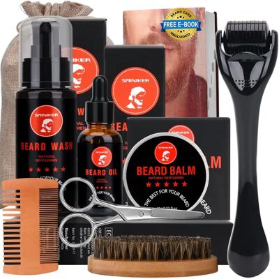 Sminiker Beard Grooming Kit - 10-in-1 Beard Care - Men’s Gift Sminiker Beard Grooming Kit - 10-in-1 Beard Care - Men’s Gift