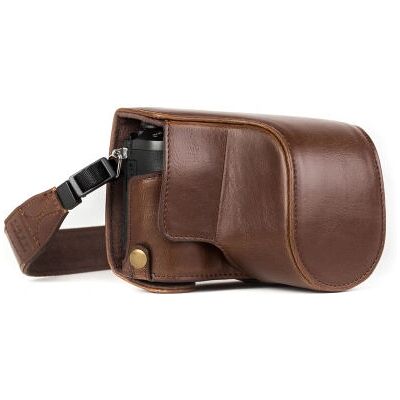 MegaGear DMC-GX85, GX80 Estojo de couro para câmera - Marrom MegaGear DMC-GX85, GX80 Estojo de couro para câmera - Marrom