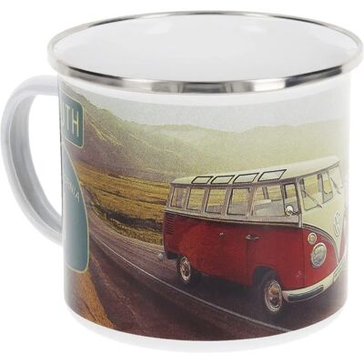 Mug en emaille Bulli - 500ml - Highway 1 - Résistant & Écologique - Publicité Mug en emaille Bulli - 500ml - Highway 1 - Résistant & Écologique - Publicité