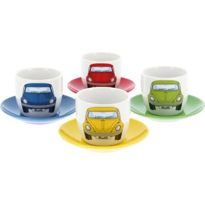Volkswagen Beetle Espresso Cups - Set of 4 Volkswagen Beetle Espresso Cups - Set of 4