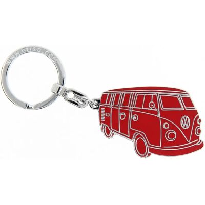 Brisa Porte-clés VW Camper Van Rouge / Argent - Accessoire - Publicité Brisa Porte-clés VW Camper Van Rouge / Argent - Accessoire - Publicité