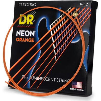 Cordes pour Guitare Électrique NEON NOE-9 Orange - SuperStrings DR - Publicité Cordes pour Guitare Électrique NEON NOE-9 Orange - SuperStrings DR - Publicité