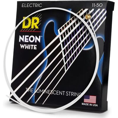 Corde per chitarra elettrica DR Neon - Bianco neon - 11-50 Corde per chitarra elettrica DR Neon - Bianco neon - 11-50