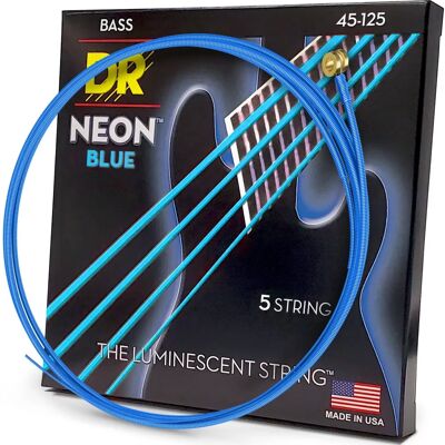 Cordes de basse DR Strings NBB5-45 Bleues - Cordes de basse - Publicité Cordes de basse DR Strings NBB5-45 Bleues - Cordes de basse - Publicité