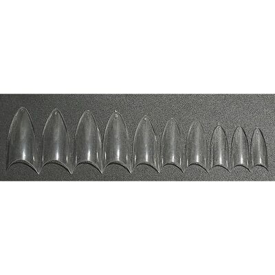 Otego Negletipper - Klare Stiletto Tips, Størrelse 0-9 Otego Negletipper - Klare Stiletto Tips, Størrelse 0-9