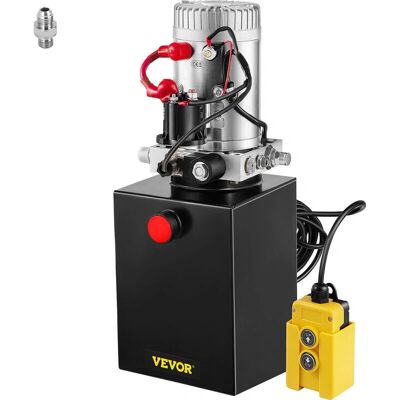 Pompe Hydraulique Vevor 6L - Unité à Action Unique - 12V DC - Réservoir 6 Quarts - Publicité Pompe Hydraulique Vevor 6L - Unité à Action Unique - 12V DC - Réservoir 6 Quarts - Publicité
