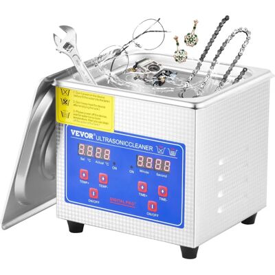 Vevor Nettoyeur Ultrasonique en Acier Inoxydable 15L avec Minuterie et Chauffage Numérique - Publicité Vevor Nettoyeur Ultrasonique en Acier Inoxydable 15L avec Minuterie et Chauffage Numérique - Publicité