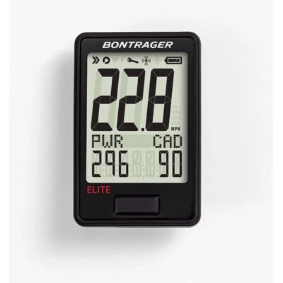 Ordinateur de vélo Bontrager RIDEtime Elite - Grand écran, compatible ANT+, transfert de données, démarrage/arrêt automatique - Publicité Ordinateur de vélo Bontrager RIDEtime Elite - Grand écran, compatible ANT+, transfert de données, démarrage/arrêt automatique - Publicité