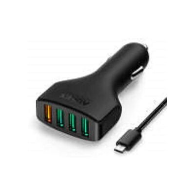 Caricatore Auto Aukey Nero con Quick Charge 3.0 - Caricatore Auto Caricatore Auto Aukey Nero con Quick Charge 3.0 - Caricatore Auto