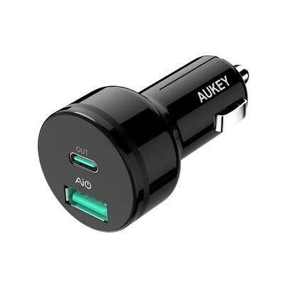 Aukey CC-Y7 Ładowarka do urządzeń mobilnych - Uniwersalna czarna - Ładowarka samochodowa Aukey CC-Y7 Ładowarka do urządzeń mobilnych - Uniwersalna czarna - Ładowarka samochodowa