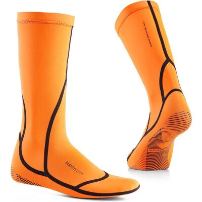 Chaussettes en néoprène Buddyswim 2.5mm Thermiques - Orange - Publicité Chaussettes en néoprène Buddyswim 2.5mm Thermiques - Orange - Publicité
