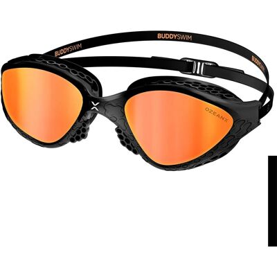 Buddyswim OzeanX Mirror Black / Orange Unisex Swim Goggles Buddyswim OzeanX Mirror Black / Orange Unisex Swim Goggles