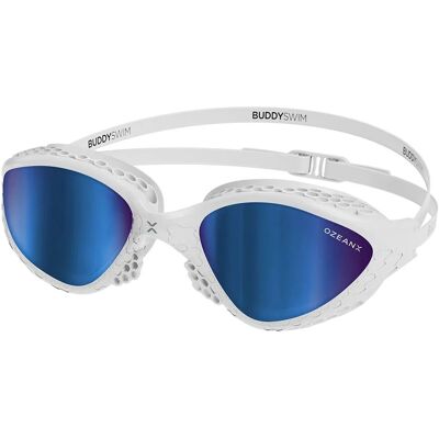 Buddyswim OzeanX Spiegel Weiß / Blau Unisex Schwimmbrille - Schwimmbrille Buddyswim OzeanX Spiegel Weiß / Blau Unisex Schwimmbrille - Schwimmbrille