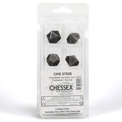 Chessex Dark Metal Polyhedral Dice Set - dice game Chessex Dark Metal Polyhedral Dice Set - dice game