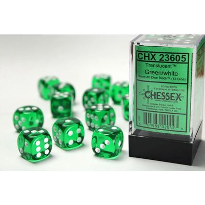 Chessex 23605 Translucente grün/weiß Würfelset - Würfelset Chessex 23605 Translucente grün/weiß Würfelset - Würfelset