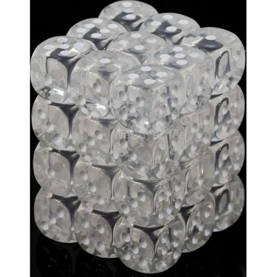 CHESSEX Weiß Translucent Würfel Set - Würfel Set CHESSEX Weiß Translucent Würfel Set - Würfel Set