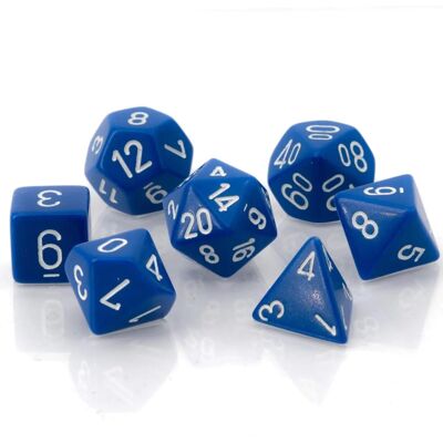 Chessex Kék/Fehér D7 Kocka Készlet - Pontos Kézművesség Chessex Kék/Fehér D7 Kocka Készlet - Pontos Kézművesség