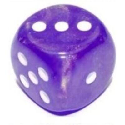 Chessex Borealis 16mm Violet/Blanc Dés - Dés Type - Publicité Chessex Borealis 16mm Violet/Blanc Dés - Dés Type - Publicité