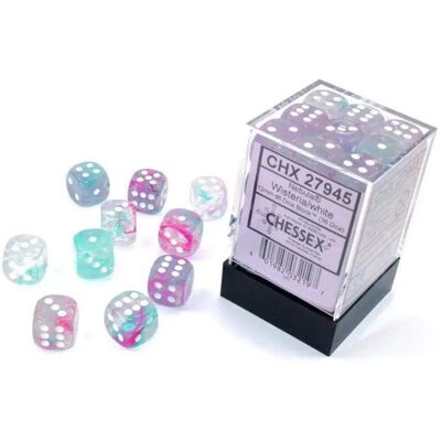 Chessex Nebula 12mm D6 Luminary Würfel - 36 Stück - Ab 14 Jahre Wisteria/Weiß Chessex Nebula 12mm D6 Luminary Würfel - 36 Stück - Ab 14 Jahre Wisteria/Weiß