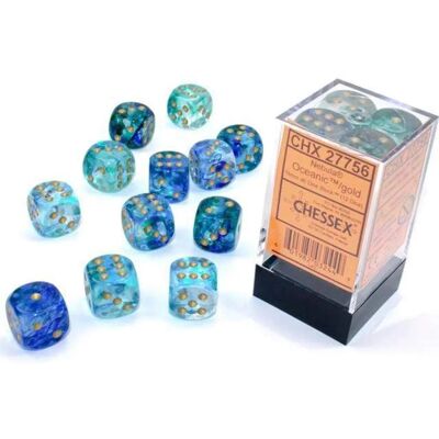 Ensemble de Dés Chessex Nebula 16mm D6 - Or - Type de Dés - Publicité Ensemble de Dés Chessex Nebula 16mm D6 - Or - Type de Dés - Publicité