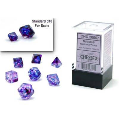 Ensemble de Dés Polyédriques Chessex - 7 Dés, Compact, Couleurs Variées - Publicité Ensemble de Dés Polyédriques Chessex - 7 Dés, Compact, Couleurs Variées - Publicité
