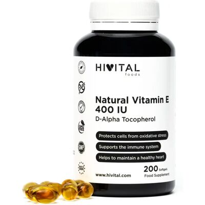 Hivital Vitamina E Natural 400 IU - Suplemento Hivital Vitamina E Natural 400 IU - Suplemento
