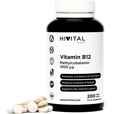 Hivital Vitamin B12 Methylcobalamin 1000 mcg - Vegane Tabletten Hivital Vitamin B12 Methylcobalamin 1000 mcg - Vegane Tabletten